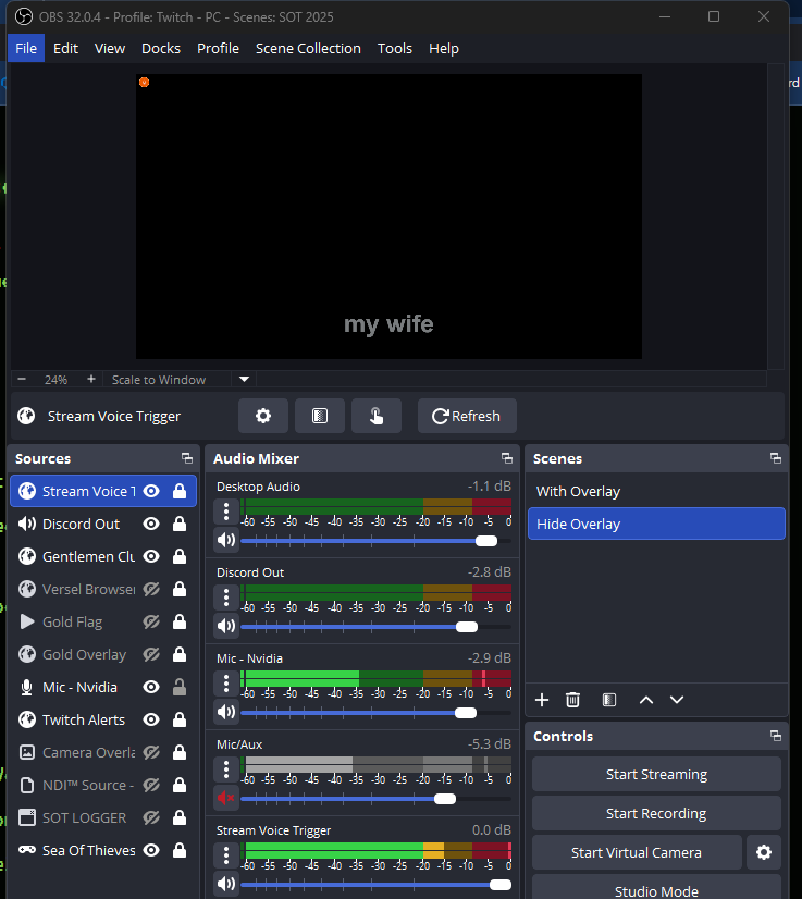 Stream Voice Triggers OBS overlay screenshot